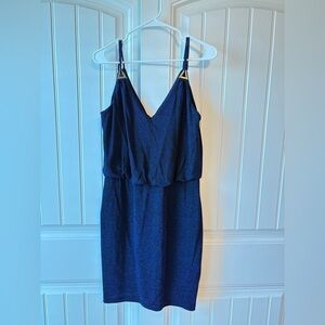 Calvin Klein Metallic Royal Blue Dress